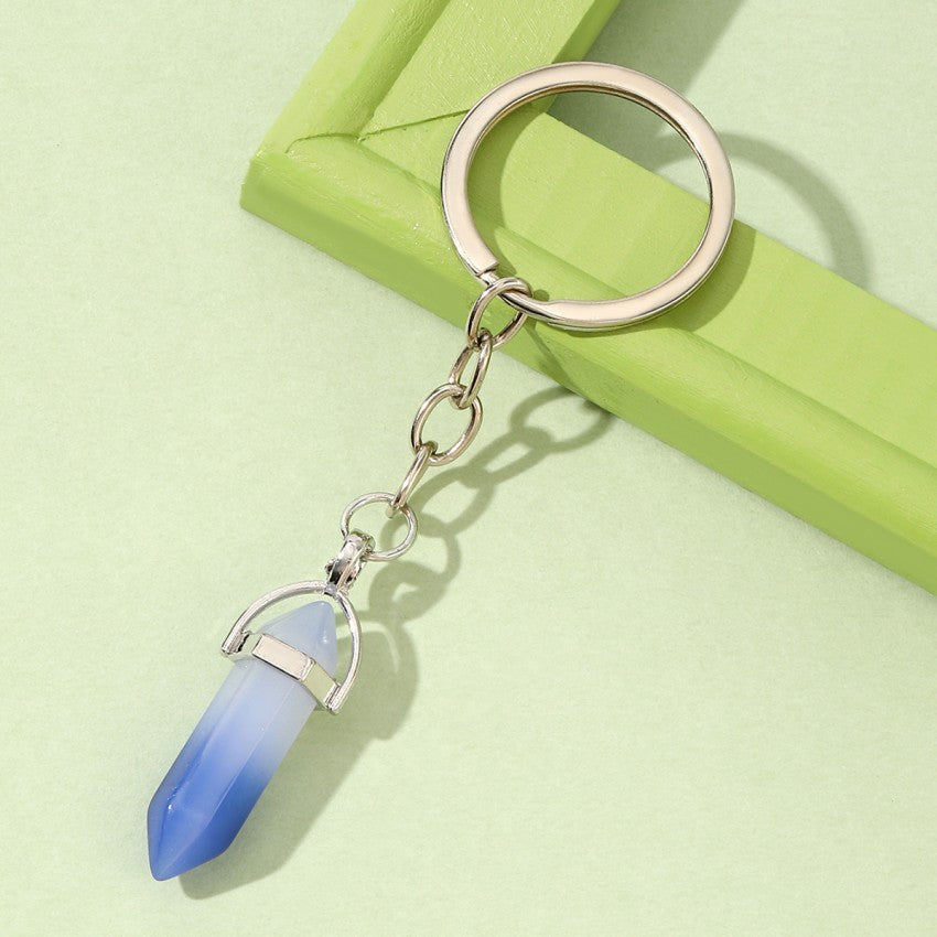 Wholesale Colorful Natural Stone Keychains